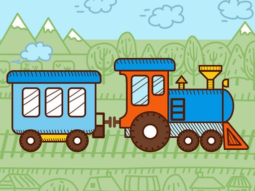 Play Trains For Kids Coloring Online
