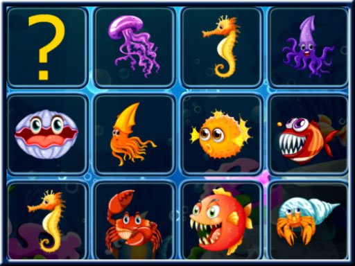Play Sea Creatures Cards Match Online