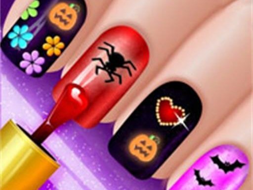 Play Glow Halloween Nails Game Online