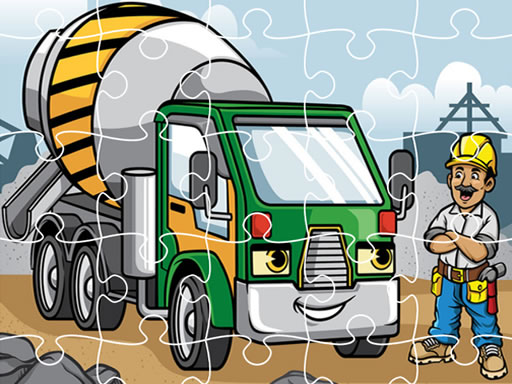 Play Construction Trucks Jigsaw Online