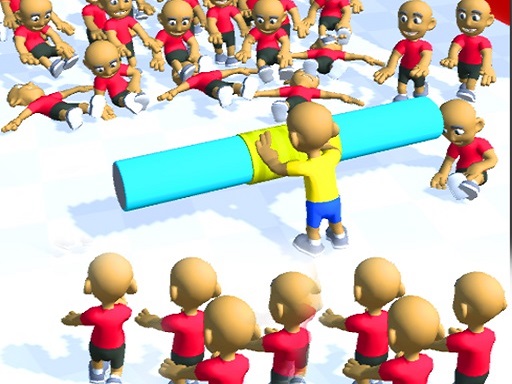 Play Push the Crazy Crowd : Stickman Clash 3D Online
