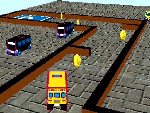 Play School Bus 3D Parking Online