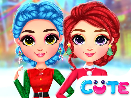 Play Rainbow Girls Christmas Outfits Online