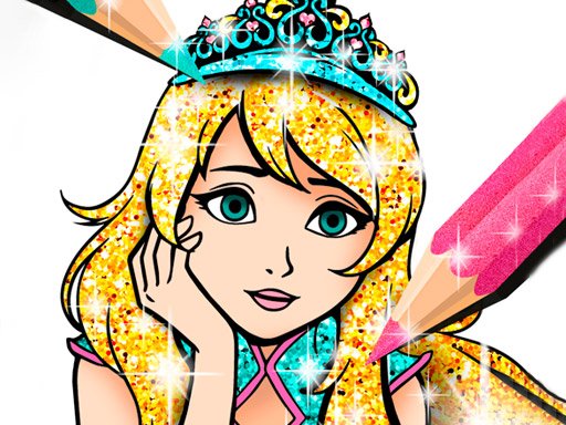 Play Princess Coloring Book Glitter Online