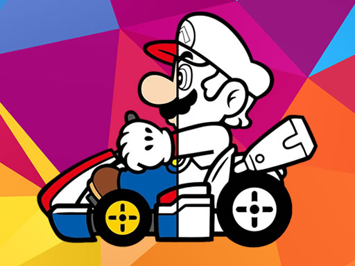 Play Mario Driving Coloring Book Online