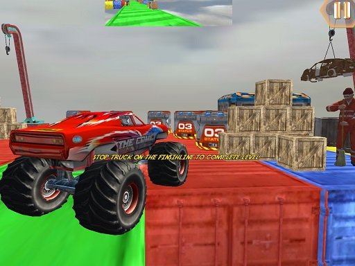 Play Monster Truck Driving Stunt Game Sim Online