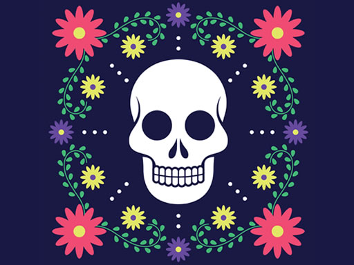 Play Colorful Skull Jigsaw Online