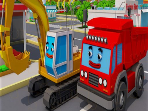 Play Trucks and Digger Jigsaw Online