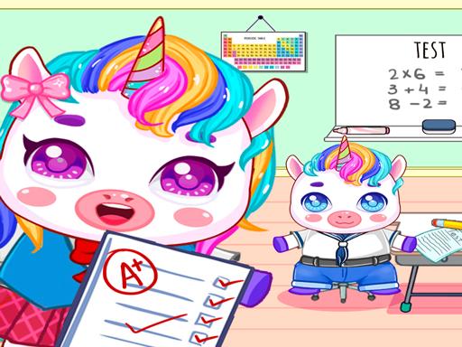 Play Mini Town: My Unicorn School Kids Games 2021 Online