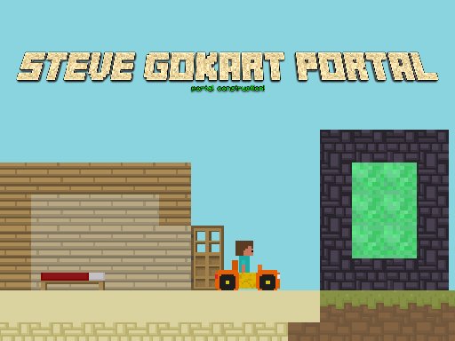 Play Steve Go kart Portal Online