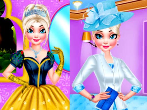 Play MAKEOVER ROYAL QUEEN VS MODERN QUEEN DRESSUP Online