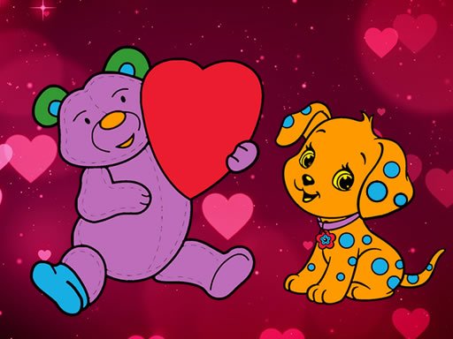 Play Valentine Pets Coloring Book Online