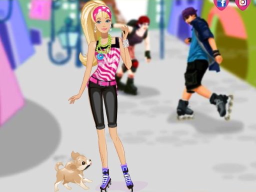Play Barbie on roller skates Online