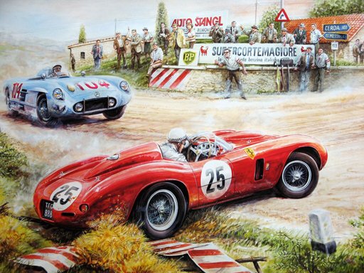 Play Painting Vintage Cars Jigsaw Puzzle Online