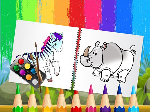 Play Funny Animals Coloring Book Online