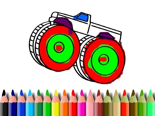 Play BTS Monster Truck Coloring Online