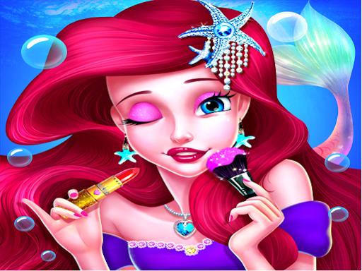 Play Mermaid Princess Makeup - Girl Fashion Salon game  Online