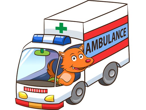 Play Cartoon Ambulance Puzzle Online