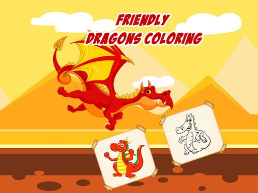 Play Friendly Dragons Coloring Online