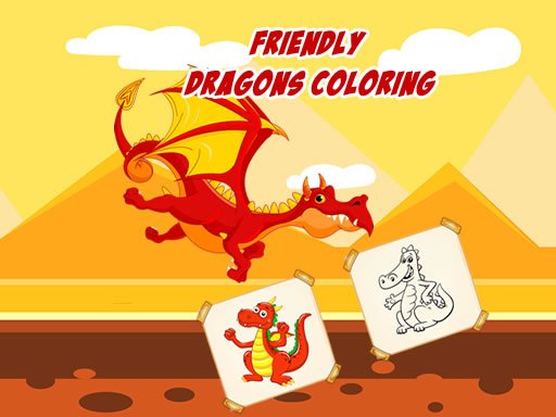 Friendly Dragons Coloring