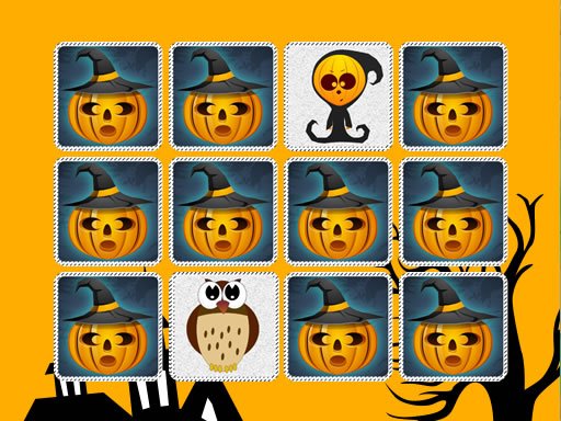 Play Kids Memory Game: Halloween Online