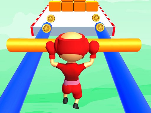 Play Roof Rails 3d-fat pusher giant roof rush rail run Online