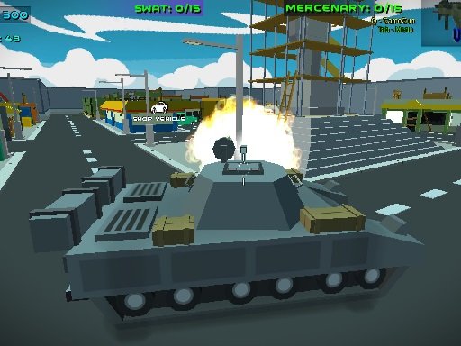 Play Blocky wars vehicle shooting multiplayer Online