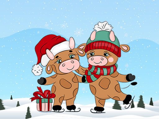 Play Cute Christmas Bull Difference Online
