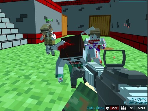 Shooting Zombie Blocky Gun Warfare