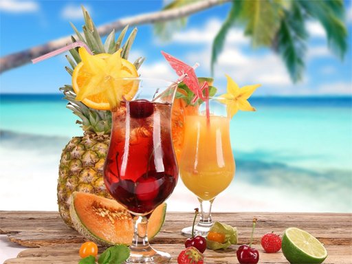 Play Summer Drinks Puzzle Online