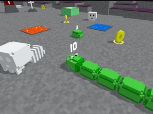 Play Slither Blocky Snake 3D Online