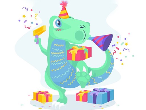 Play Dino Party Jigsaw Online