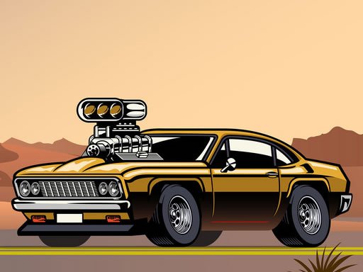 Play Crazy Big American Cars Memory Online