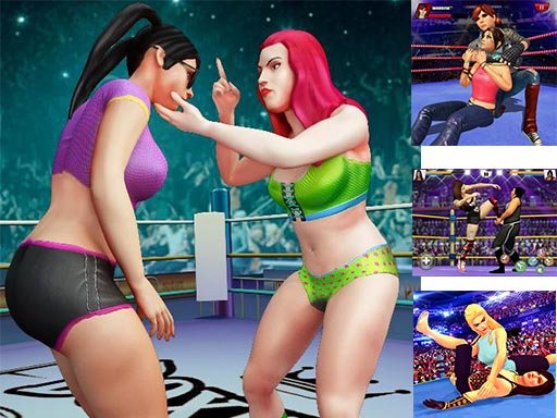 Women Wrestling Ring Fighting