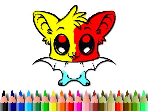 Play Cute Bat Coloring Book Online